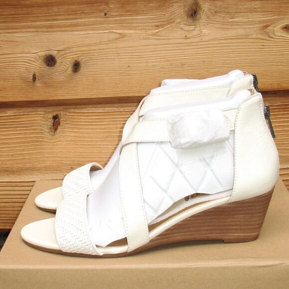 Lucky Brand Womens 7.5 White Wedge Sandals - Picture 2 of 9